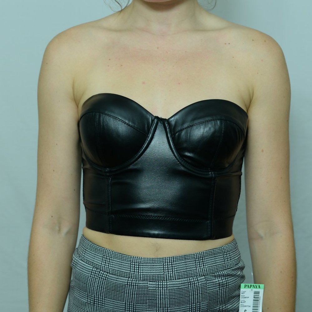 Black Leather Bustier